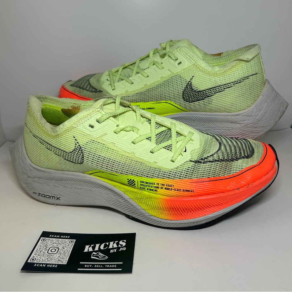 Nike ZoomX Vaporfly Next% 2 Barely Volt Hyper Orange - Size 10 - (CU4111-700)